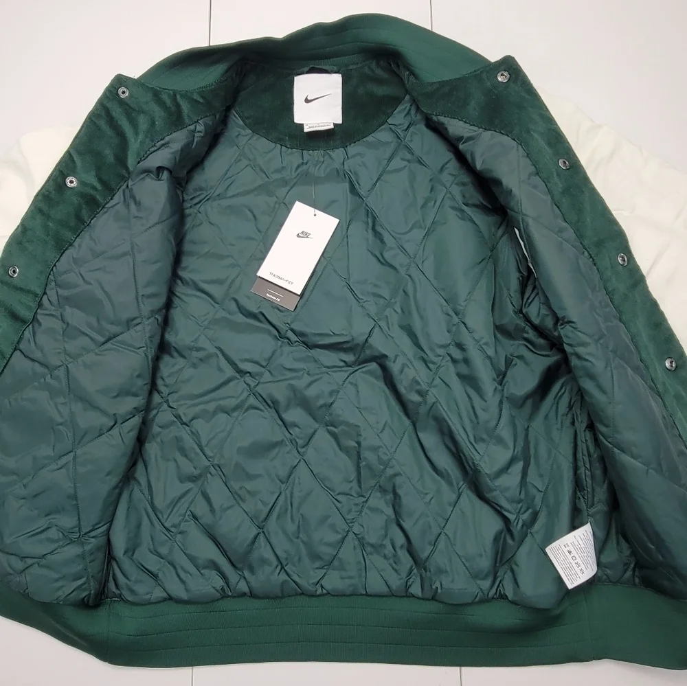 Nike Sport & Sanctuary Corduroy Jacket Men's Size Medium Green FB9972-397 New